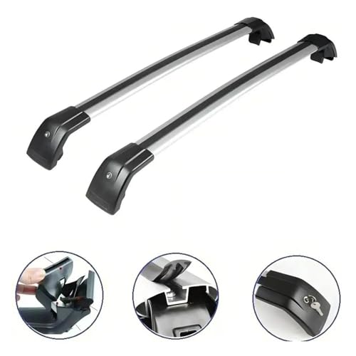 Barras de carga para Jeep Compass MP 552 portaequipajes de techo negro con cerradura 2