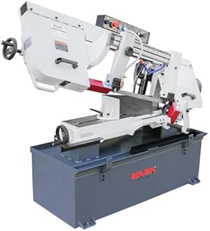 KAKA INDUSTRIAL Horizontal Metal Cutting Bandsaw,10 Inch (254mm) 2HP 220V Single Phase, 4-Speed, Hydraulic Feed, Coolant System, Steel Aluminum Pipe Structural Fabrication BS-1018B