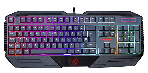 Teclado Gamer Lightning, Com Fio,Membrana LED, KE-KG100