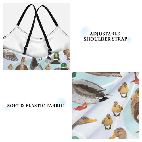 Mallard Ducks Girls One Piece Swimsuits Wild Birds Sport Halter Swimwear Beach Bathing Suit 9-10T3