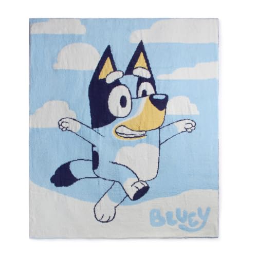 Image of Jay Franco Kids Feather Knit Blanket - 50 inch x 60 inch Inch Soft & Cozy Plush Throw for Bedroom & Couch Decor, Official Licensed Product, Multi - Bluey