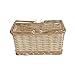 Household Essentials Woven Market Basket, Handwoven Willow Weave, Stylish Handles with Durable Metal Anchors, Classic and Versatile, Attractive, Spacious, Lightweight, Natural