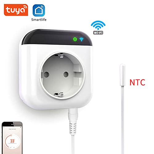 dalishopp Tomada inteligente programável do termostato Wifi Mini controlador de temperatura 15A Wire