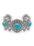 BUBGDYFO Boho Western Statement: Turquoise Cuff Bracelet for Women - Ideal for Music Festivals, Adjustable Cowgirl Country Concerts & Daily Wear Gift