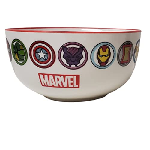 Divas World Bol à soupe Marvel en céramique imprimé super-héros pour déjeuner, petit-déjeuner, céréales, cadeau fantaisie Cover