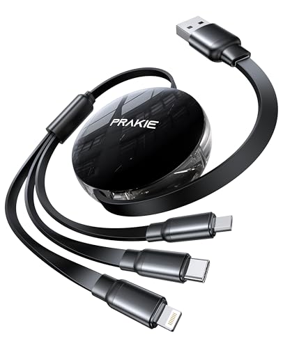 新登場 3in1 充電ケーブル 巻き取り式 3A急速 3台同時充電 超高耐久120CM iPhone 充電ケーブル 携帯充電ケーブル Lighting+USB C+Microケーブル iPhone Android タイプC iPhone 各種対応