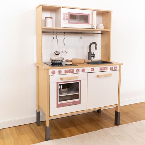 LIMMALAND Klebefolie für IKEA DUKTIG Kinderküche - 8-teiliges Stickerset für Knöpfe, Herd und Backofen - selbstklebende & wiederablösbare Folie - Möbelfolie für Duktig Kinderküche (Rosenholz)