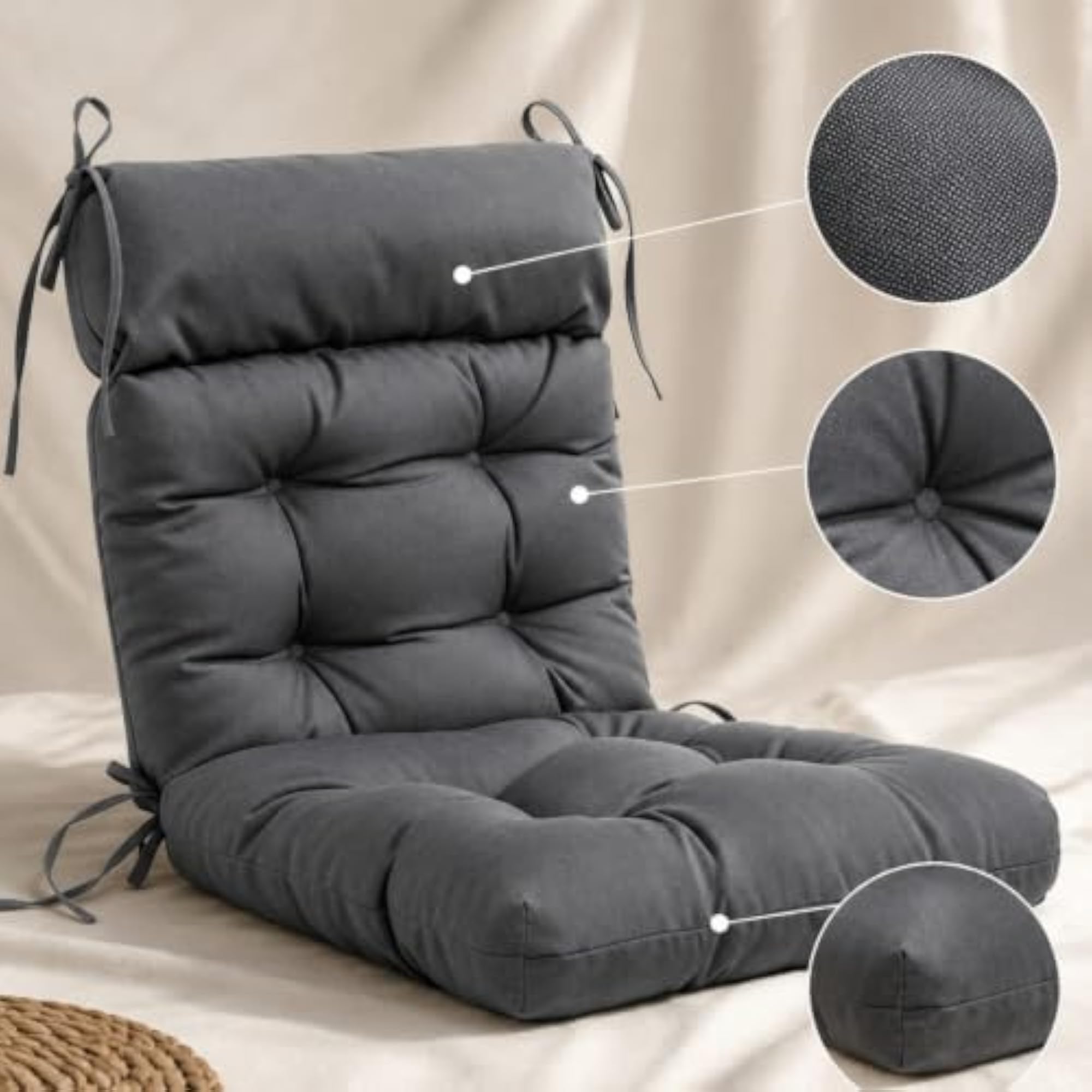 Comfortable High-Back Chair Cushion for Everyday Lounging