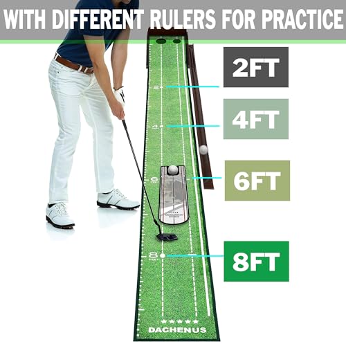 Tapis de putting intérieur avec retour de balle automatique pour corriger sa trajectoire - 2