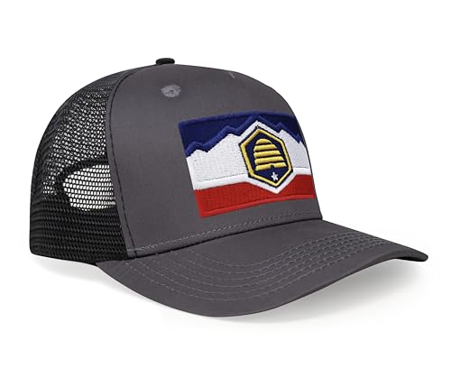 Image of International Tie State Hat for Men and Women, Adjustable Snapback Trucker Baseball Cap with Embroidered Patch