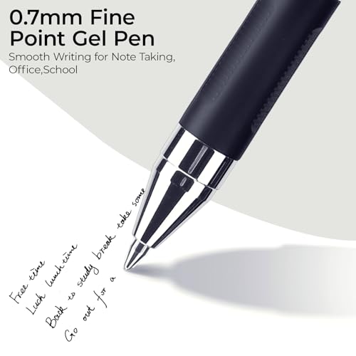 M&G 36 piezas bolígrafos gel tinta negra 0.7mm miniatura 4