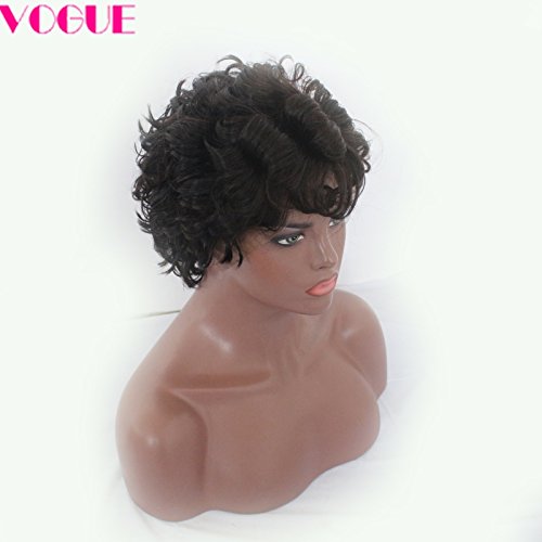 Short Malaysian Human Hair Lace Front Wigs Bob Cut Bouncy Wave Virgin Hair Wigs for Black Women (8inch)