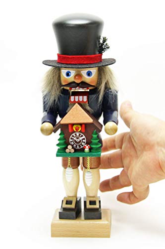 German Christmas Nutcracker Black Forester With Cuckoo Clock - 27,0Cm / 10.6Inch - Christian Ulbricht #TOP7