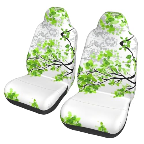 Housse de siège auto à motif feuilles lot de 2 pour voiture et camion