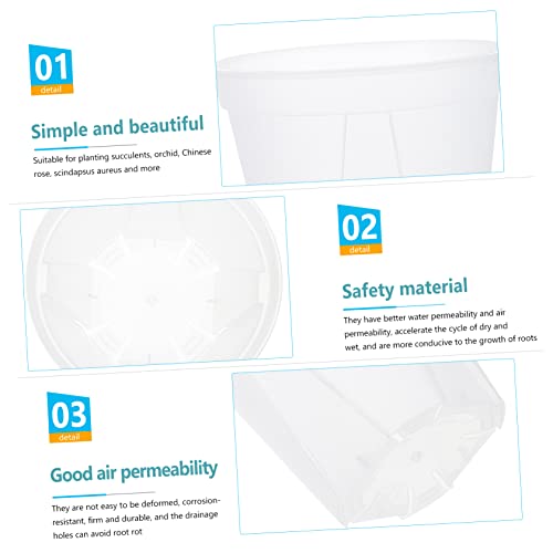 Pots de fleurs avec ventilation pour racines d'orchidées - Lot de 10 - 4