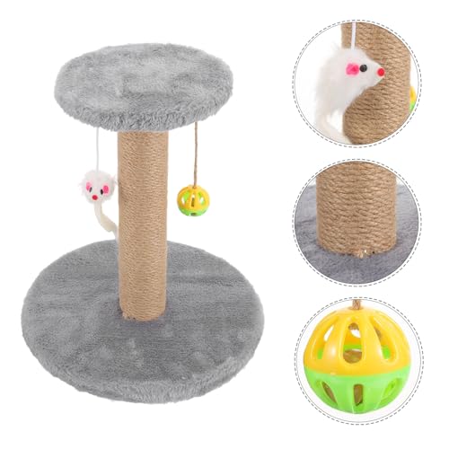 Rascador para gatos pequeño con poste sisal y base para gatitos miniatura 7