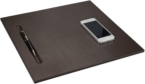 2K 565-2 Sümen Takımı MDF Malzemeden Suni Deri Kaplı Tek Parça Pad Toplantı Sümeni 35x32 cm, Kahve