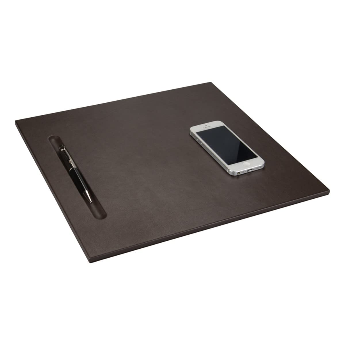 2K 565-2 Sümen Takımı MDF Malzemeden Suni Deri Kaplı Tek Parça Pad Toplantı Sümeni 35x32 cm, Kahve
