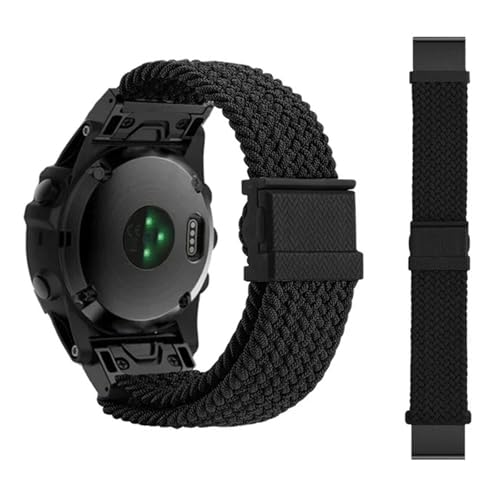 [�����ȓX] QuickFit 22 26mm �u���X���b�g�X�g���b�v �ɓK��Garmin Fenix 7X 7Pro Solar 6X 6 Pro 5 5X Plus MARQ EPIX Gen 2 Mk2i Mk2 �i�C�����E�H�b�`�o���h(Black,