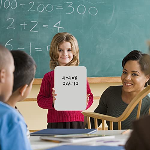 Hisredsun 4 Stück whiteboard klein, Mini Whiteboard a4, abwischbare tafel mit 4 Stiften und 4 Radiergummis, kleines whiteboard für Klassenzimmer, Zuhause und Büro