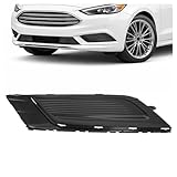 HECASA Left Fog Light Cover Compatible with 2017 2018 Ford Fusion, Front Bumper Fog Lamp Bezel Replacement for FO1038166 HS7Z17B814AB, Textured Black ABS Plastic Passenger LH Side