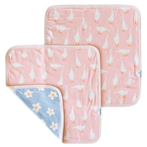 Image of Copper Pearl Baby Security Blanket Set of 2 - Portable Size for Self-Soothing On-The-Go, Ideal Baby Blankets for Boys and Girls, Ultra-Soft, and Gift-Ready Loveys - Goosie