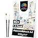 Produktbild OfficeTree Aquarellpapier A4  40 Blatt  Aquarellpapier 300 g  Aquarellbogen A4  Aquarellblock  weißes Zeichenpapier  Malbogen  mit 2 kostenlosen Pinseln  Watercolor Paper
