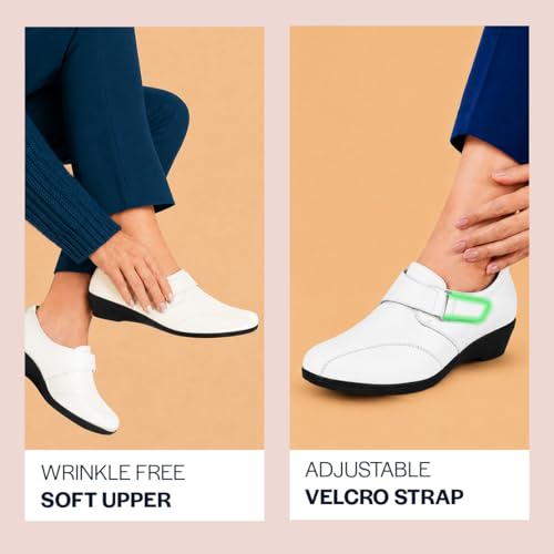 Image of FAUSTO Women's Outdoor Fashion Hook and Loop Platform Heel Wedges