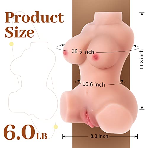 Male Masturbator Sex Doll For Men - Female Sex Dolls With Realistic Big Boobs Pussy Ass, Lifelike Dolls Torso Pocket Pussy Adult Sex Toys For Men's Sex, 6.0 Lb Male Masturbators Male Sex Toy For Men #TOP6