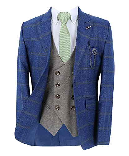 Costume de mariage pour garçon de 10 ans à carreaux coupe slim