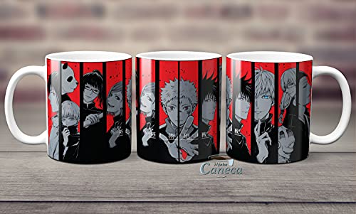 Caneca Satoru Gojo Itadori Herói Vilões Jujutsu Kaisen Anime