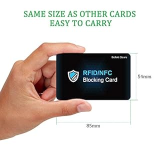 Befekt Gears Carta di Blocco Protezione RFID Protection Card, 2 Pezzi Carte Anti RFID/NFC, Protezione Contactless per Carte di Credito, Documenti di Identità, Passaporto etc.