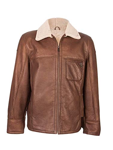 Zerimar Chaqueta Piel Hombre | Chaqueta de Cuero| Abrigo Hombre | Abrigo...