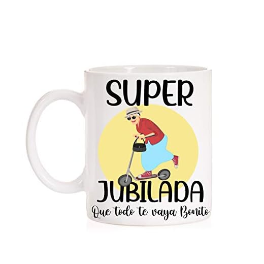 FUNNY CUP Taza Super Jubilada. Regalo para jubilaciones de Trabajadores, Detalle Gracioso Taza para jubliaciones, felicitaciones, homenajes, Detalles