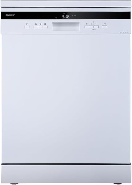 Freestanding dishwasher COMFEE' FD1435E-X for 14 place settings, large format, 44 dB, large LED display, delayed start, half load functionality, flexible brackets, white - 1