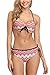 Produktbild Charmo Damen Bikin Set mit Bügel Gepolstert Tribal Bikini Neckholder Herausnehmbare Träger Türkis M