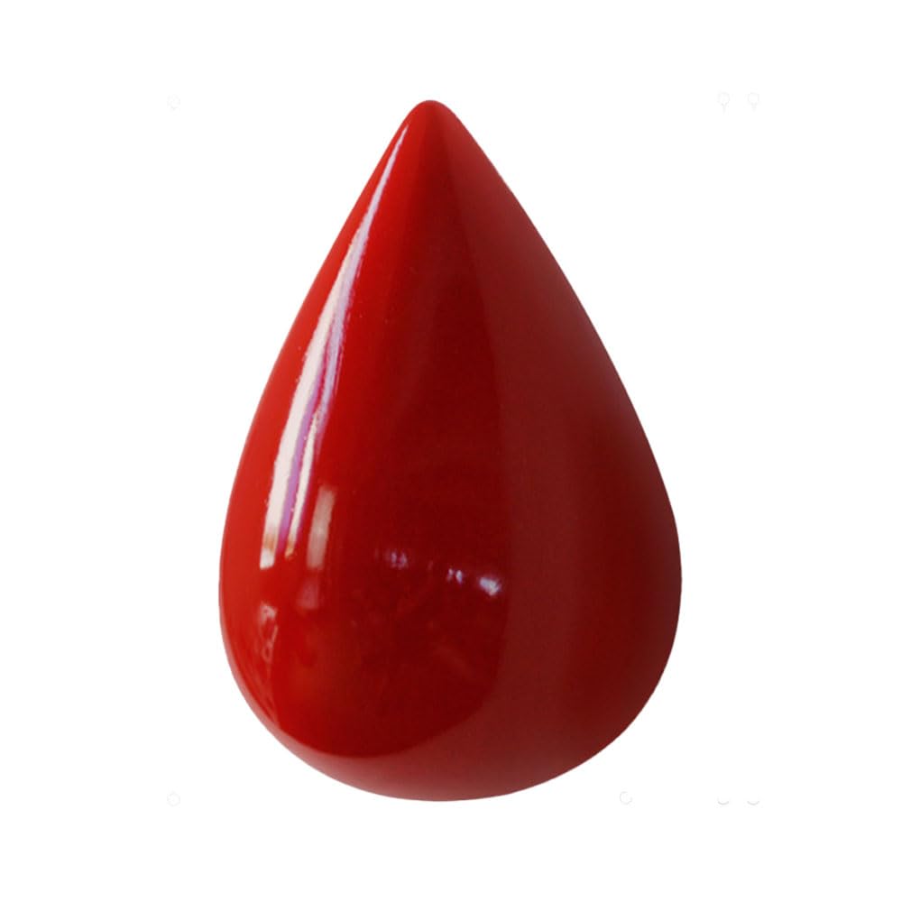 WOVEBIUS Wall Mounted Hook Water Drop Resin Office Dorm Kitchen Bedroom Living Room Hanging Coat Hat Hanger Organizer Holder Red S