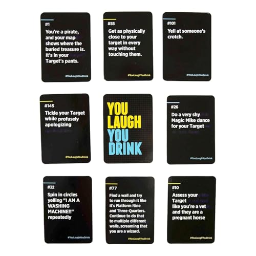 Image of Family Card & Board Games for Adults and Kids, Fun Strategy & Party for All Ages, Multi-Players, Perfect for Game Nights, Travel & Home Entertainment (You Laugh You Drink)