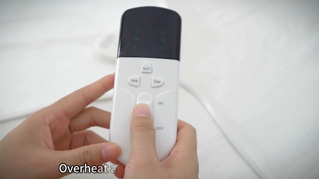 TOPS Electric Blanket Single Heated Underblanket with Timer 3 Heat Settings Overheat Protection Machine Washable Warm Polyester Size 150 x 80cm White (CH-42)