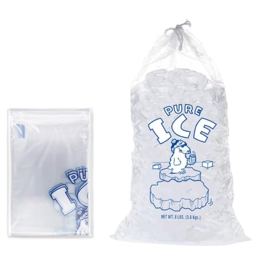 HiyyFloy 10 Uds Bolsas De Hielo Reutilizables Bolsas De Hielo De Plástico con Cordón Bolsas De Almacenamiento De Hielo para Máquina De Hielo Bolsas De Cubitos De Hielo para Almacenamiento De Cocina