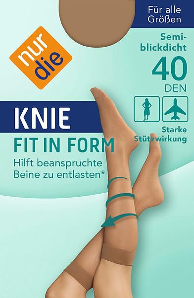 Nur Die Women's Knee fit in Shape Compression Sock Hosiery, Amber, One Size - Image 2