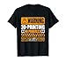 3D Printer Accessories And 3D Printing Apparel Advertencia Impresión 3D en progreso Divertido entusiasta de la impresora 3D Camiseta Unisex-Adulto Pequeño Manga de doble puntada Camiseta Negra