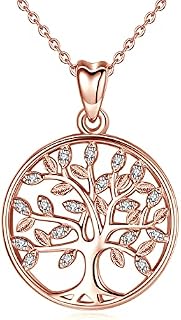 CELESTIA Tree of Life Necklace for Women Sterling Silver Family Tree of Life Pendant with Chain Gifts for Mum Daughter Grandma Sister
