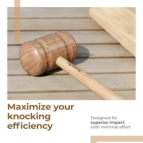 Image of Lifelong Wooden Bat Mallet for Cricket | Dual-Sided, Precision-Crafted | Durable Wood Construction | Optimally Balanced for Efficient Bat Preparation