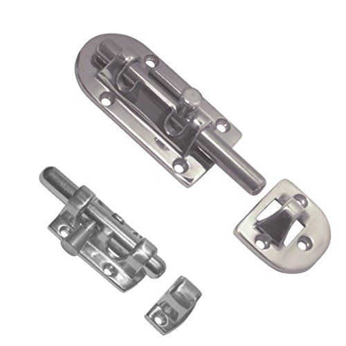 Preisvergleich Produktbild V4A Edelstahl Bolzenriegel Türriegel Schlossriegel Möbelriegel Schubriegel Riegel Genderriegel (Größe 2)