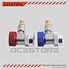 OCESTORE Adjustable R134A Quick Coupler Connector, 1/4" SAE HVAC High Low AC Freon Manifold Gauge Hose Conversion kit #4