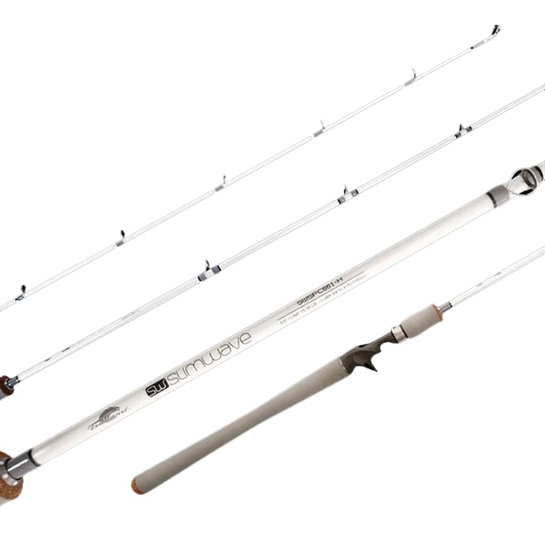 Tsunami Slim Wave White Jigging Conventional Rod 6'6