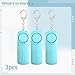 3 Pcs Blue Personal Safety Alarm Keychains, 130 Db Sound, Led Light, Dual Function For Emergencies, Portable & Security Tool