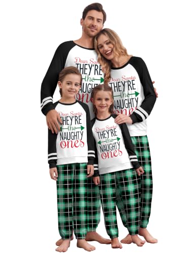 Ekouaer Family Christmas Pajamas Matching Sets Cute Long Sleeve Couple Pjs - image 1