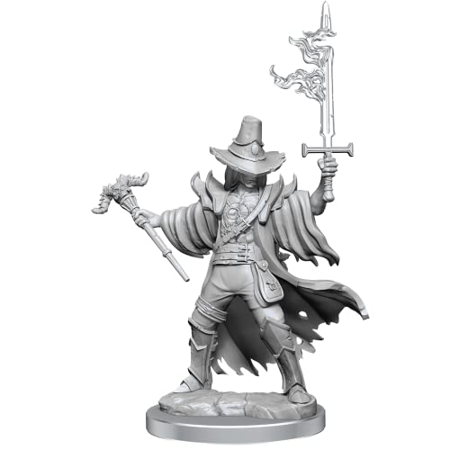 Figura WizKids D&D Human Warlock Male sin pintar miniatura 6